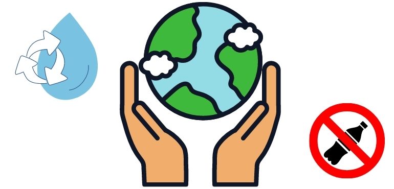 hands caring for the earth graphic